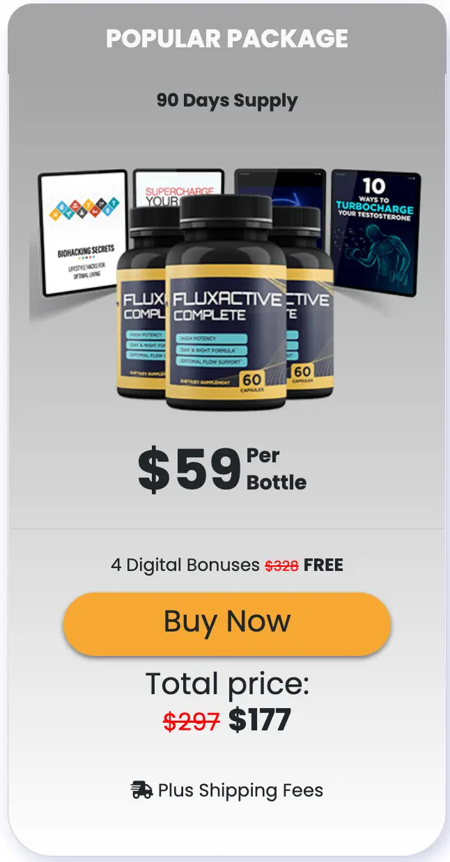 Fluxactive Complete 3 bottle price